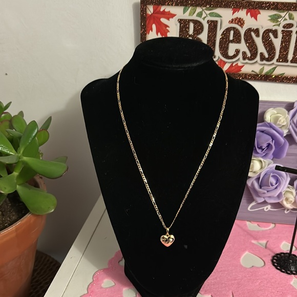 Cadena 18 k gold plated de corazón - Picture 2 of 5